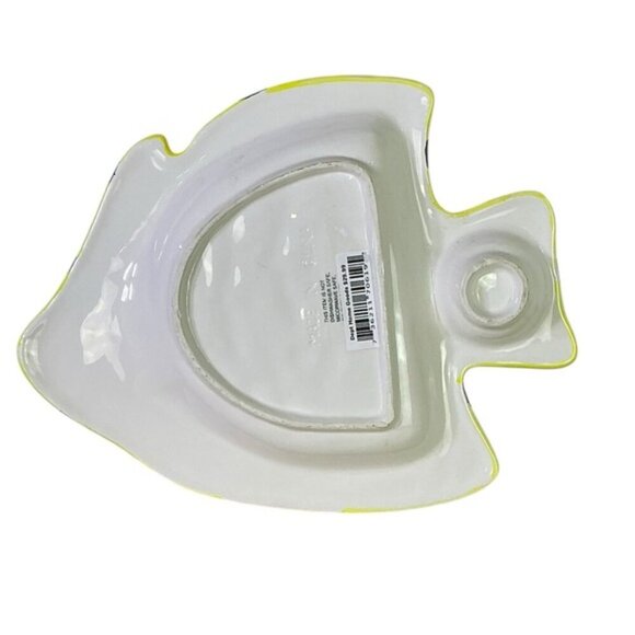 Tropical Angel Fish Design Dip Bowl Decorative Platter Tray 13 Inches - Picture 4 of 16